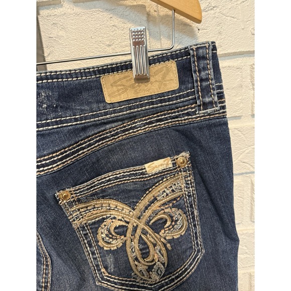 Seven7 Denim - Seven7 Boot Cut Jeans Womens Size 12 Dark Wash Stretch Denim Classic Fit